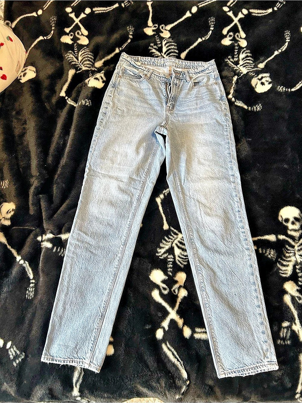 American Eagle AE High-Waisted Straight Jean Blue Size 6 X-Long